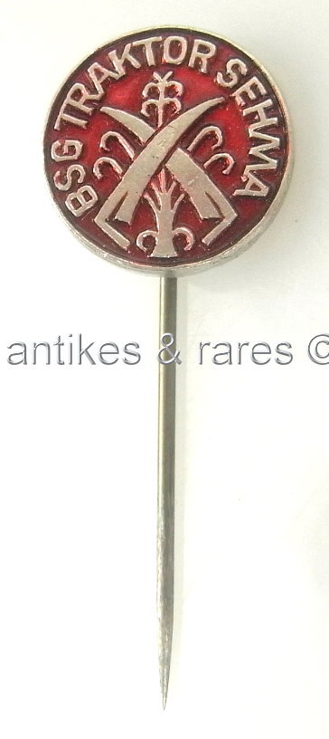 DDR Fußball Anstecknadel BSG Traktor Sehma DDR Fußball Anstecknadel BSG Traktor Sehma