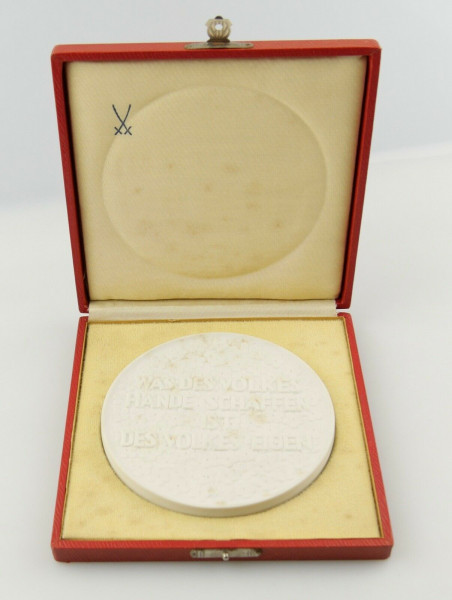 e12210 Große Meissen Medaille was des Volkes Hände schaffen 20 Jahre DDR