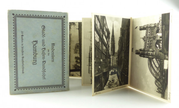 e12166 20 original alte Karten Stadt Hamburg in feinstem Kupfertiefdruck