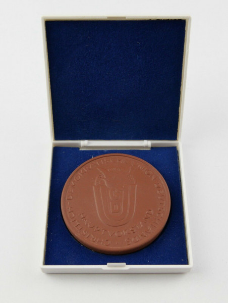 e12253 Meissen Medaille CDU Hauptvorstand für 40 Jahre treue Mitarbeit
