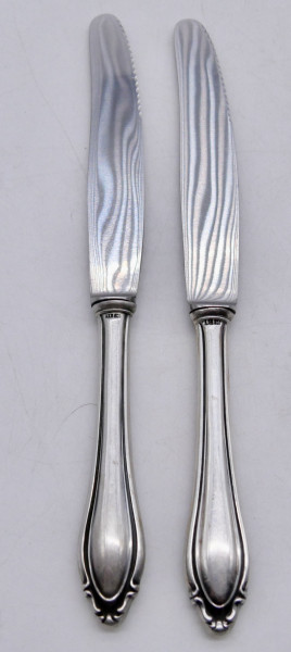 2 Dessert Messer aus 800 Silber H392
